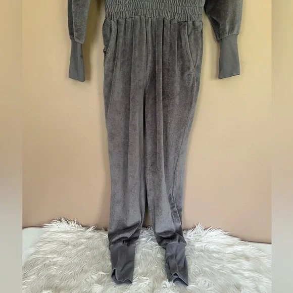 {FP Movement} Training Day Velour Jumpsuit in Grey - Womens XS - Picture 4 of 10